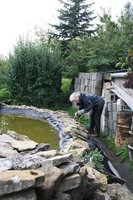 Ein Feuchtbiotop entsteht.